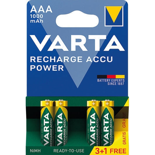 Nabíjecí baterie Varta HR03, 5703, 1000/4, R2U, AAA