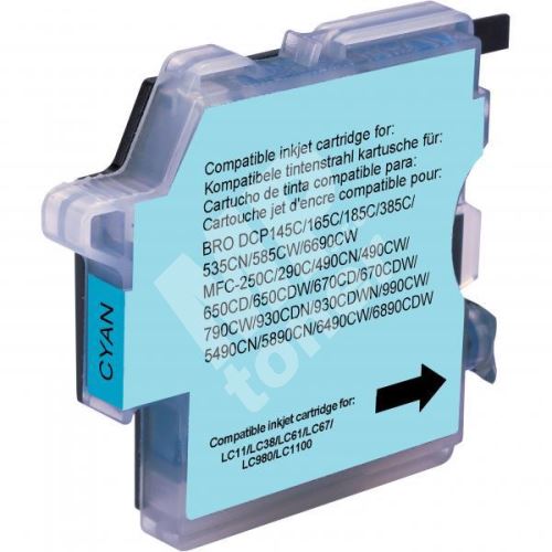 Kompatibilní cartridge Brother LC-980C, DCP 145C, DCP165C, cyan, UPrint 1