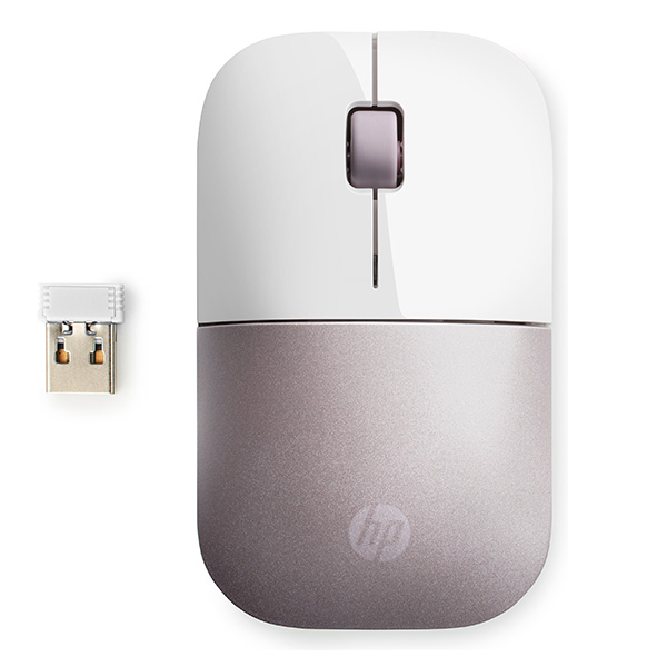 Myš HP Z3700, 1200DPI, 2.4 [GHz], optická, 3tl., bezdrátová, bílo růžová