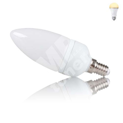 LED žárovka Inoxled E14, 230V, 3W, 190lm, teplá bílá, 60000h, 15SMD, 5050, svíčková 1