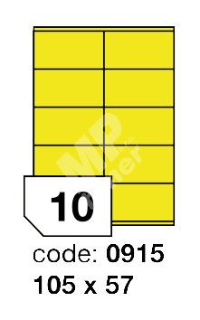 Samolepící etikety Rayfilm Office 105x57 mm 100 archů, fluo žlutá, R0131.0915A 1