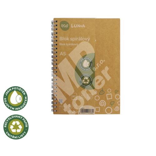 Kroužkový blok Luma Eco A5, 80 listů 1
