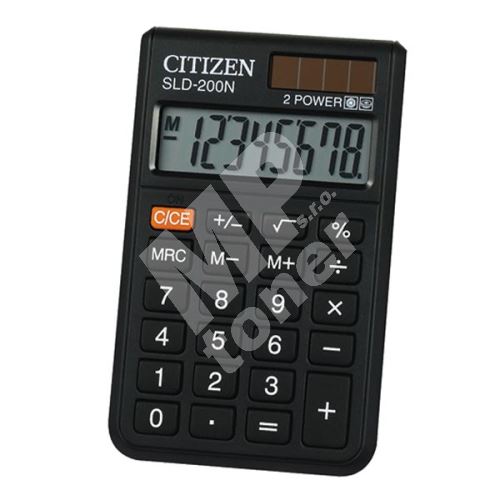 Kalkulačka Citizen SLD200NR, černá, kapesní, osmimístná 1