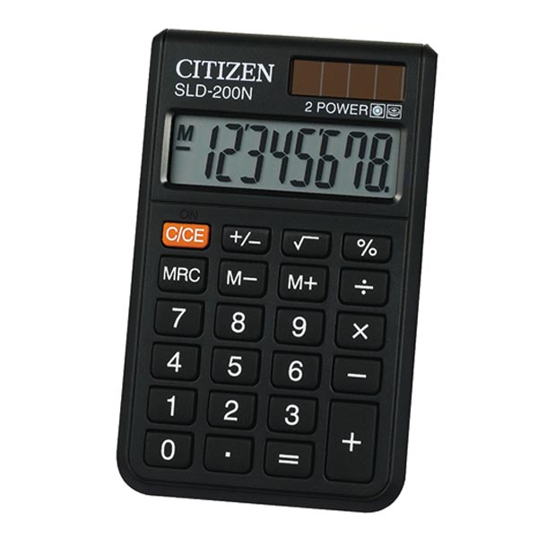Kalkulačka Citizen SLD200NR, černá, kapesní, osmimístná