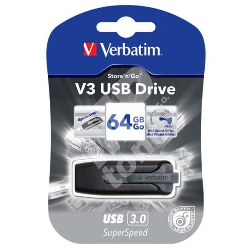 Verbatim 64GB Store N Go V3, USB flash disk 3.0, 49174, černá 1