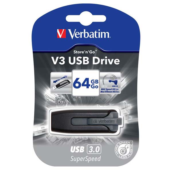 64GB Verbatim Store'N'Go V3, USB flash disk 3.0, 49174, černá
