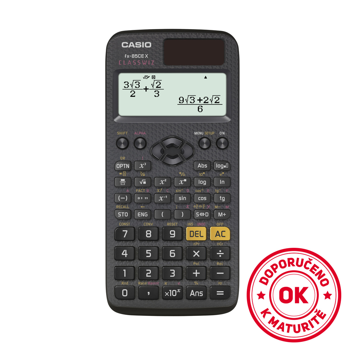 Kalkulačka Casio FX-85 CE X, k maturitě
