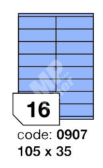 Samolepící etikety Rayfilm Office 105x35 mm 300 archů, matně modrá, R0123.0907D 1
