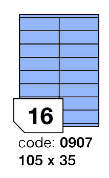 Samolepící etikety Rayfilm Office 105x35 mm 300 archů, matně modrá, R0123.0907D