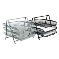 Drátěný odkládací trojbox Techo DKC9181, stříbrný Drátěný odkládací trojbox Techo DKC9181, stříbrný
