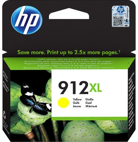 Inkoustová cartridge HP 3YL83AE, Officejet 8012, 8013, 8014, yellow, 912XL, originál