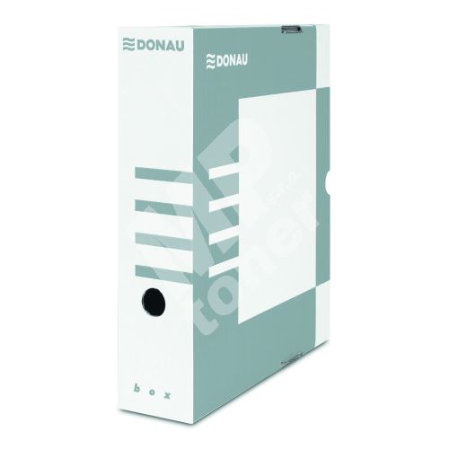 Donau Archivační box, A4/80 mm, lepenka, šedý 1