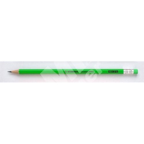 Grafitová tužka Stabilo Neon, zelená, šestihranná, HB 1