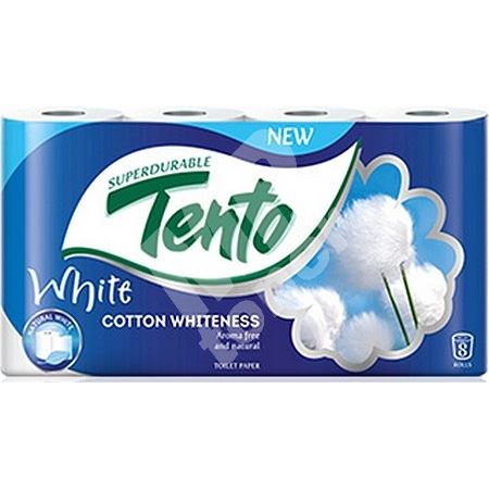 Tento Cotton Whiteness toaletní papír bílý 2 vrstvý 156 útržků 8 kusů 1