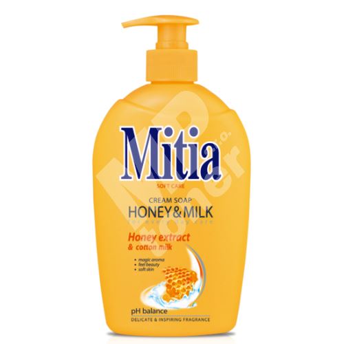 Mitia Honey & Milk tekuté mýdlo s medovými extrakty dávkovač 500 ml 1