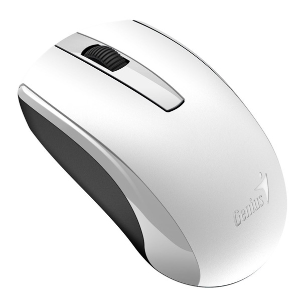 Myš Genius Eco-8100, 1600DPI, 2.4 [GHz], optická, 3tl., bezdrátová USB, bílá