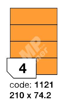 Samolepící etikety Rayfilm Office 210x74,2 mm 300 archů, fluo oranžová, R0133.1121D 1
