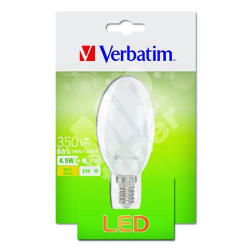 LED žárovka Verbatim E14, 52637, 220-240V, 4.5W, 350lm, 2700k, teplá, 20000h 1