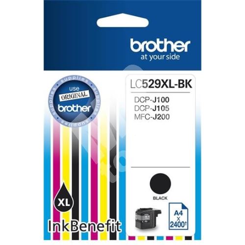 Cartridge Brother LC-529XLBK, black, originál 2