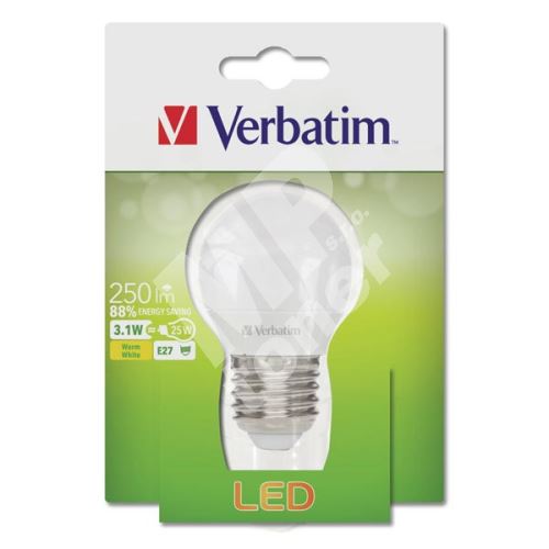 LED žárovka Verbatim E27, 52640, 3.1W, 250lm, 2700k, teplá, 20000h 1