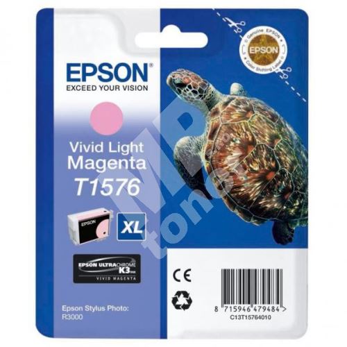 Cartridge Epson Stylus Photo R3000, C13T15764010, light vivid magenta, originál 1