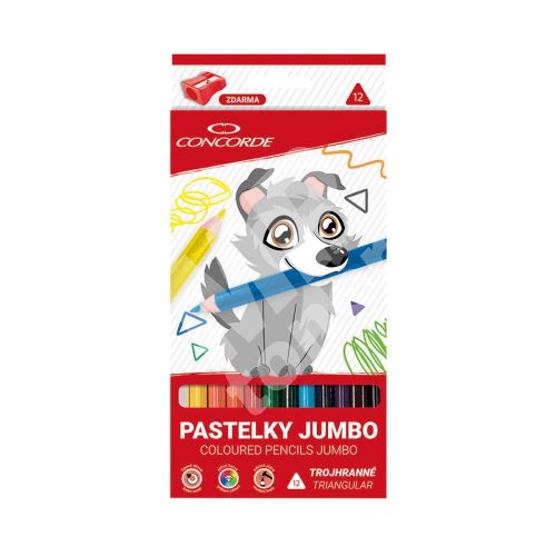 Concorde Jumbo trojhranné pastelky 12 ks 1