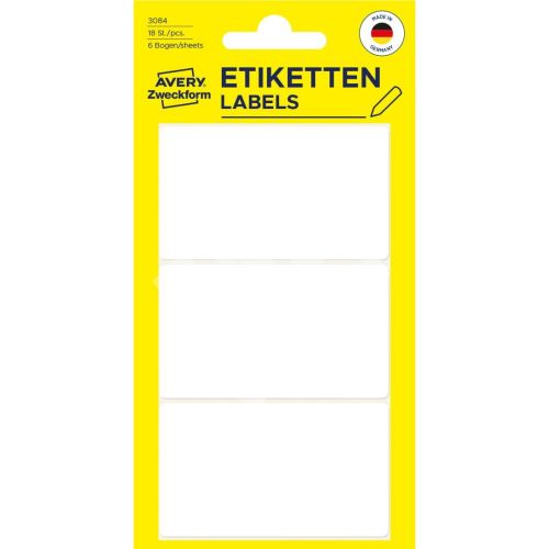 Samolepící etikety 66 x 38 mm, 18 ks etiket v bal. 3084 1