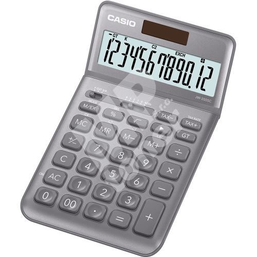 Kalkulačka Casio JW 200SC GY, šedá 1