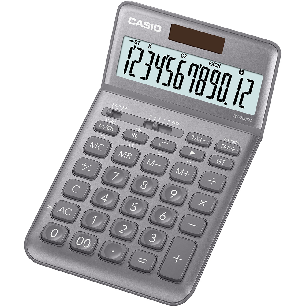 Kalkulačka Casio JW 200SC GY, šedá