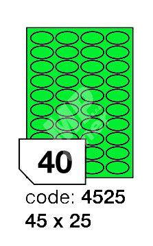 Samolepící etikety Rayfilm Office 45x25 mm 300 archů, matně zelená, R0120.4525D 1