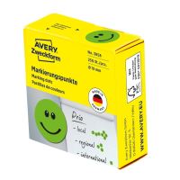 Pozitivní smajlík Avery Zweckform 19 mm, 250 ks, zelený - 3858