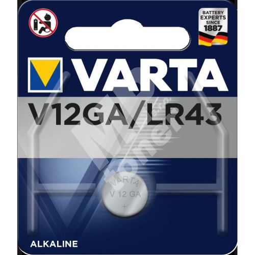 Baterie Varta V12GA, LR43, 1,5V 1