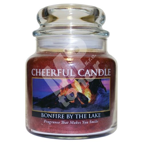 Cheerful Candle Vonná svíčka ve skle Léto u Jezera - Bonfire By the Lake, 16oz 1