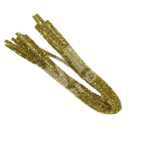 Drátek žinylka Luma 500 x 8mm, zlatý 10ks 1