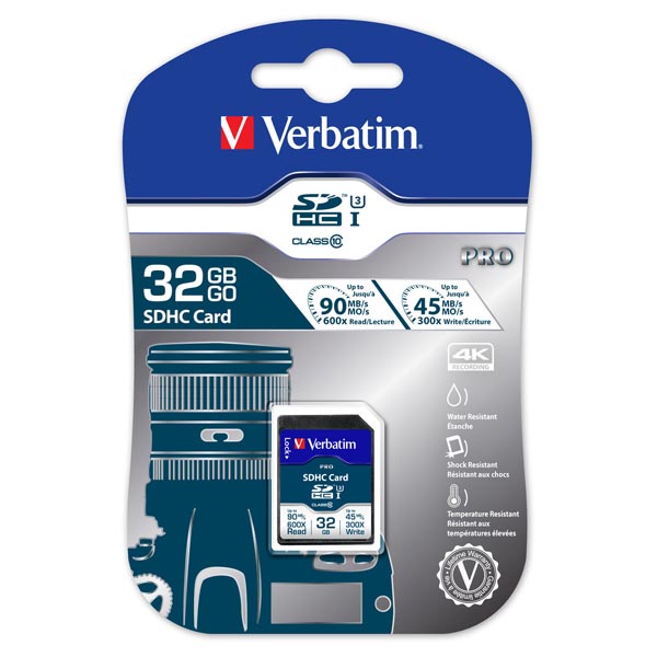 32GB Verbatim U3 Pro SDHC, 47021, class 10