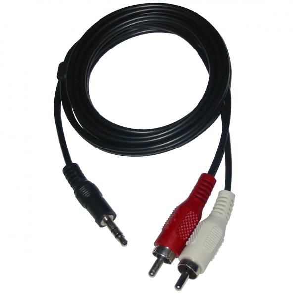 Audio kabel jack 3,5mm M/cinch M 2x, 3 m