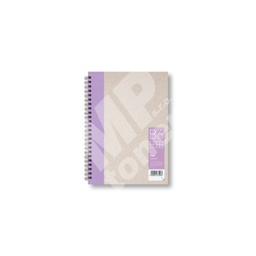 Zápisník Bobo B6, čtverečkovaný, fialový 1