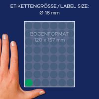Etikety na ruční popis kolečko průměr 18 mm - zelené - 3376 4 (4)