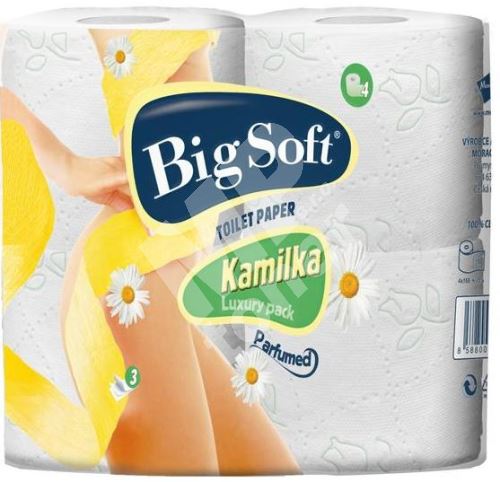 Big Soft Kamilka parfémovaný toaletní papír 3 vrstvý 4 x 160 útržků 1