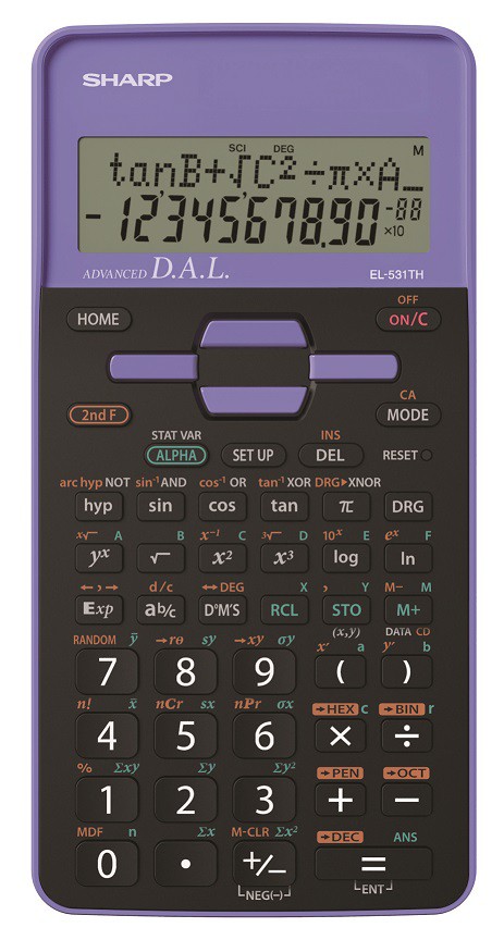 Kalkulačka Sharp EL-531THVL, fialová
