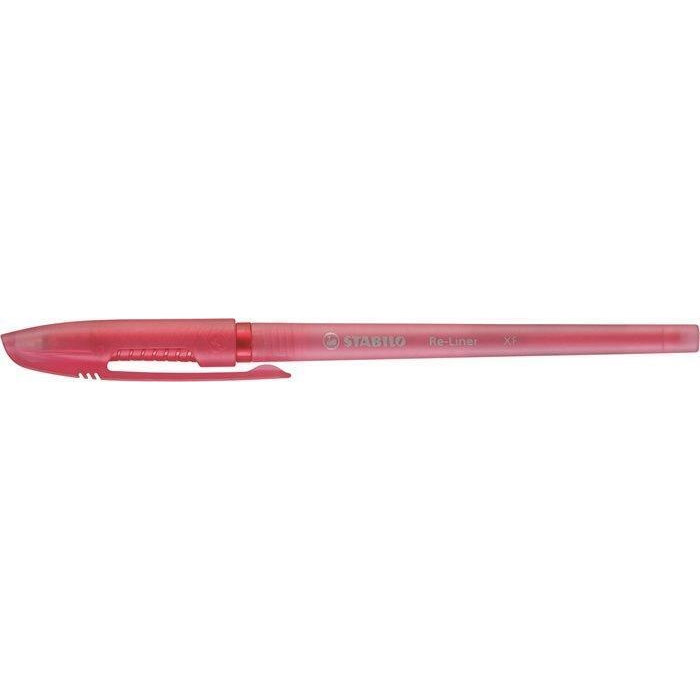 Kuličkové pero Stabilo Re-Liner, 0,35 mm, s uzávěrem, červené