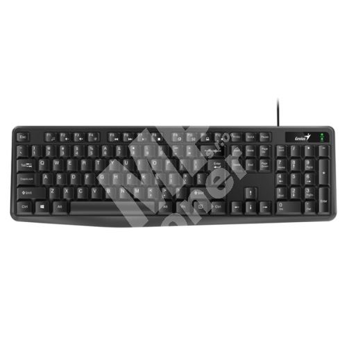 Klávesnice Genius KB-117, CZ/SK, voděodolná, drátová, černá 1