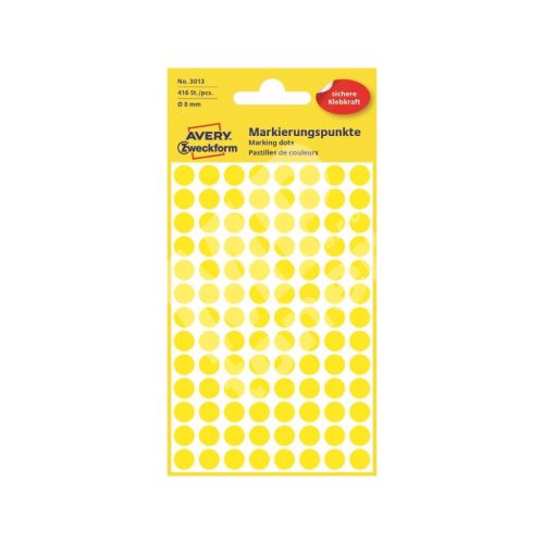 Etikety na ruční popis kolečko průměr 8 mm - žluté - 3013 1