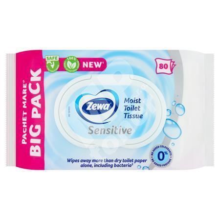 Vlhčené toaletní ubrousky Zewa Sensitive, 80 ks 1