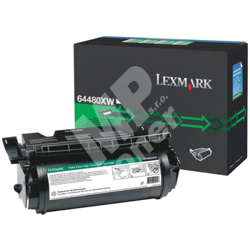 Toner Lexmark 64480XW, black, originál 1