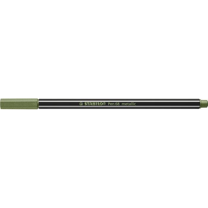 Fix Stabilo Pen 68 metallic, 1,4 mm, metalická světle zelená