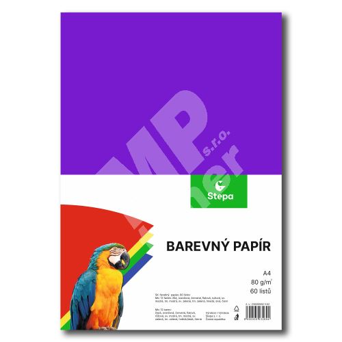 Náčrtkový papír barevný A4, 12 barev x 5 listů 3