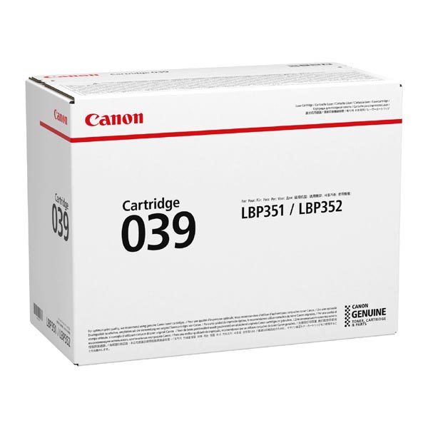 Toner Canon CRG 039, I-Sensys LBP-351, LBP-352, 0287C001, black, originál