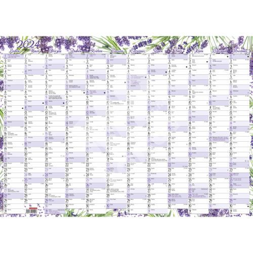 Nástěnný roční kalendář (600x420 mm) - Levandule 1