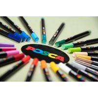 Uni Posca sada voskových pastelek, 24 ks, mix barev 7 (6)